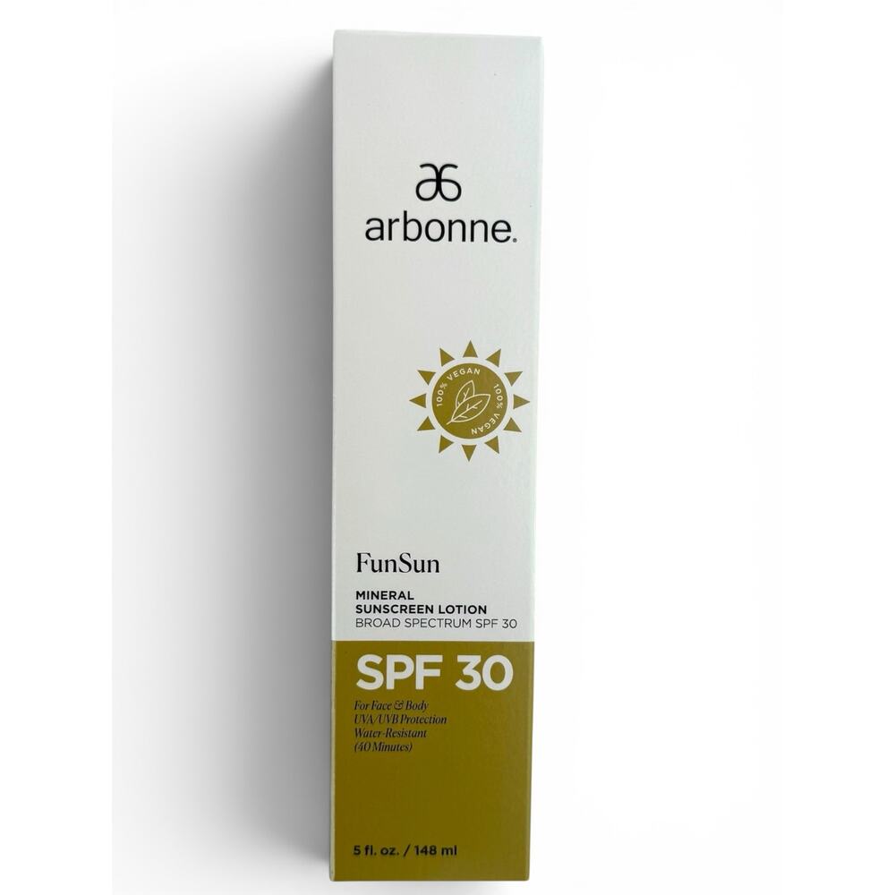New Arbonne Fun Sun Skincare SPF 30 Mineral Sunscreen Face & Body 5 Fl Oz
